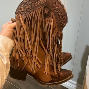 Dingo women's fringe cowgirl boots